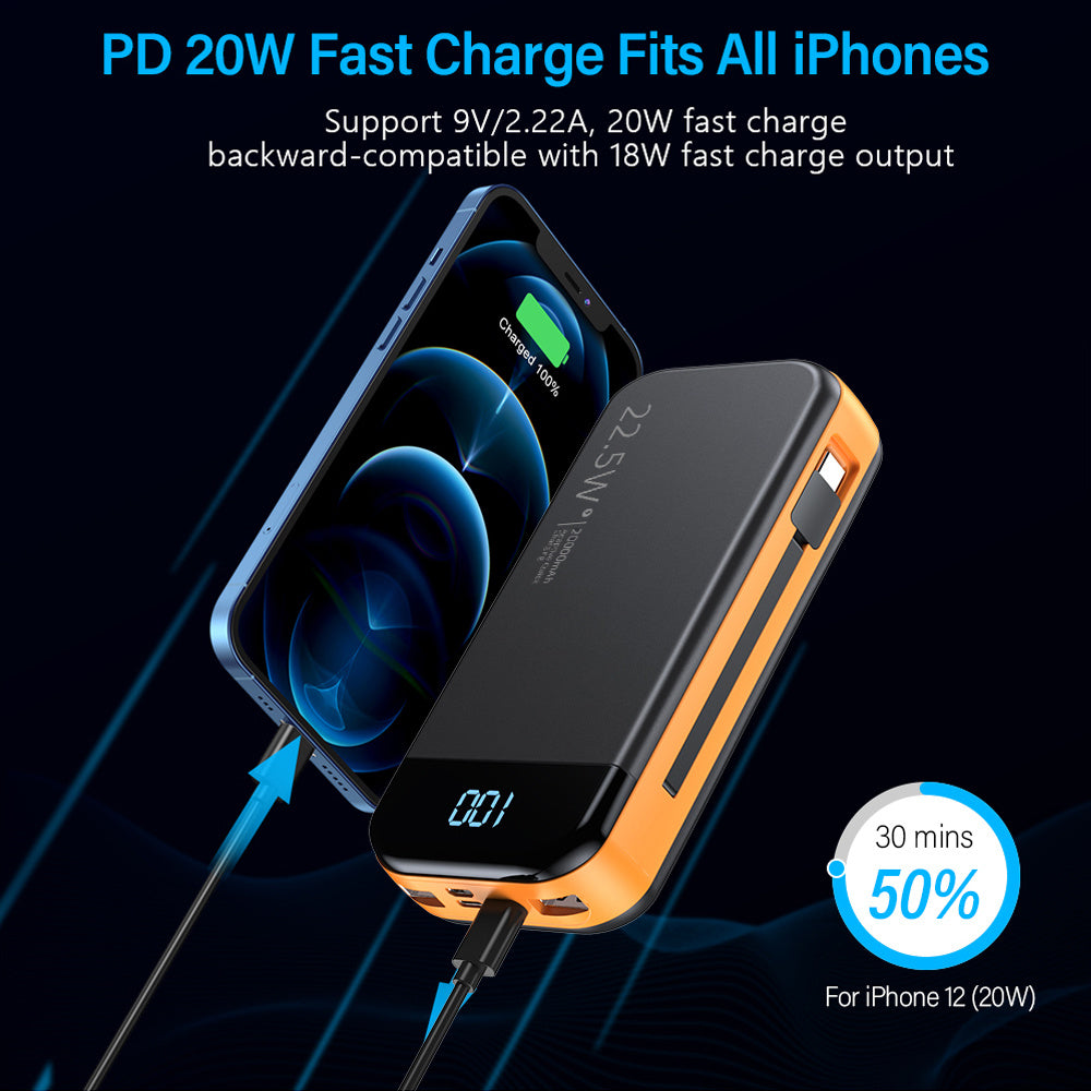 Comes With A 2-wire Digital Display Super Fast Charging Power Bank